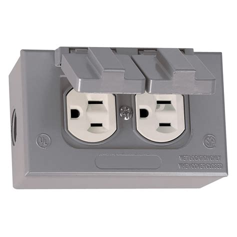 outside metal outlet box|single outlet electrical box.